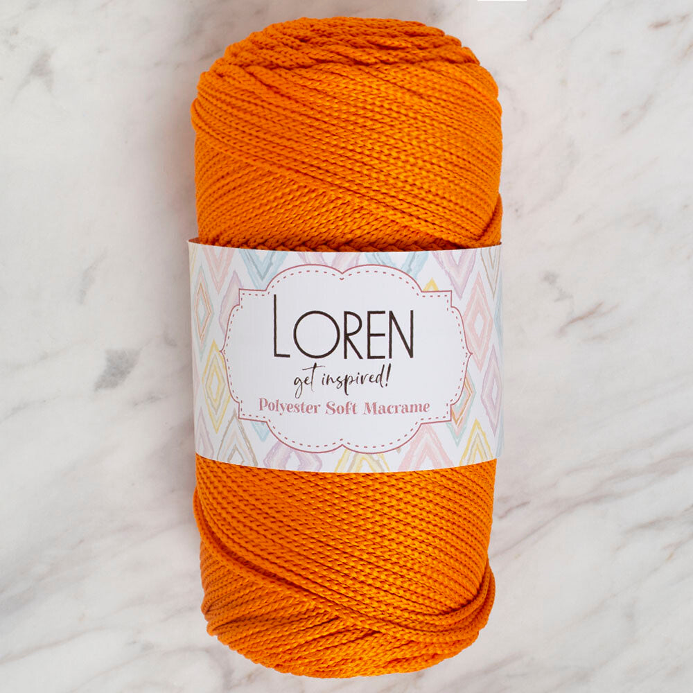 Loren Polyester Soft Macrame Turuncu El Örgü İpi - LM011